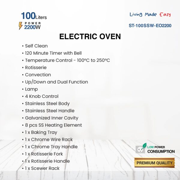 Four électrique ST 100SSW EO2200 100 litres